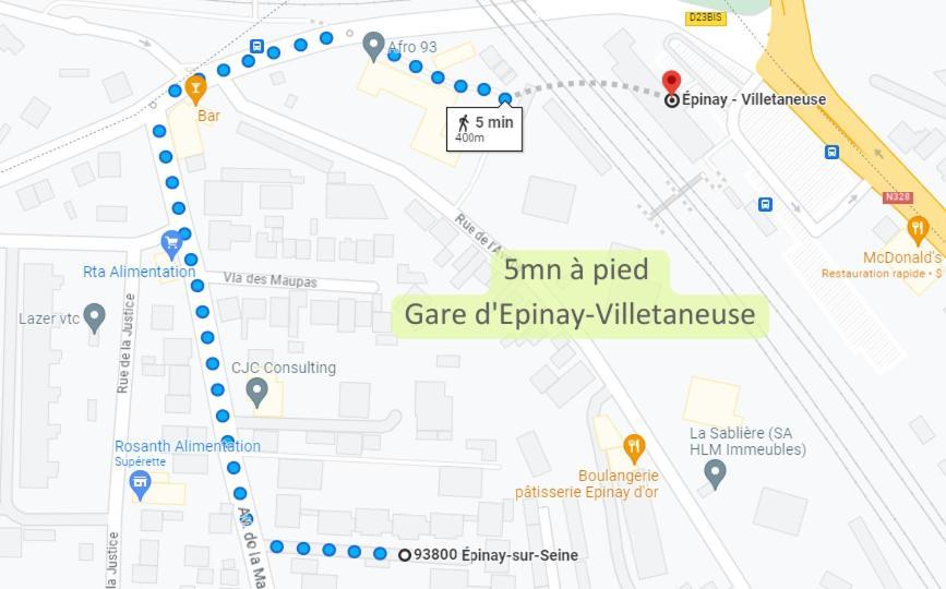 Parking Prive Gratuit - 15Mn Paris - Gare A Pied En 5Mn - Tout Equipee - Terrasse - Jardin - Stade De France - Casino D'Enghien - Hippodrome, Universite エピネー・シュル・セーヌ エクステリア 写真